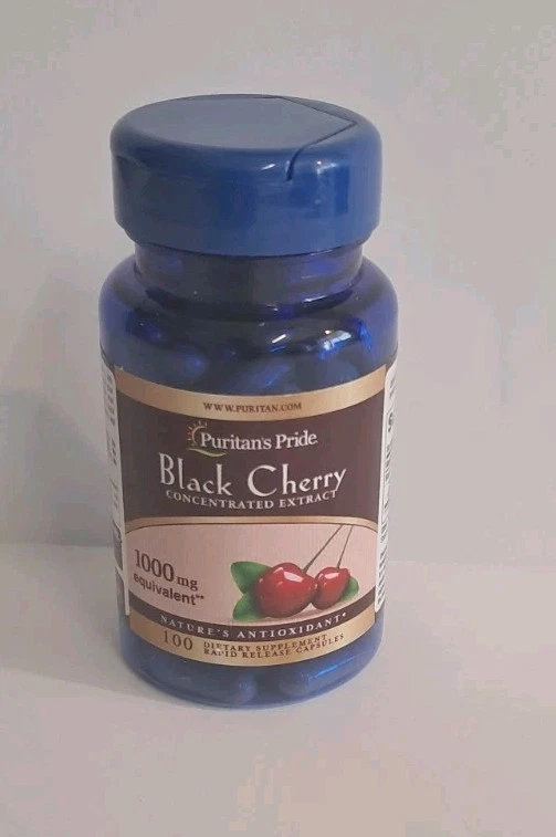 Puritan's Puritans Pride Black Cherry Extract 1000mg 100 Rapid Release Capsules