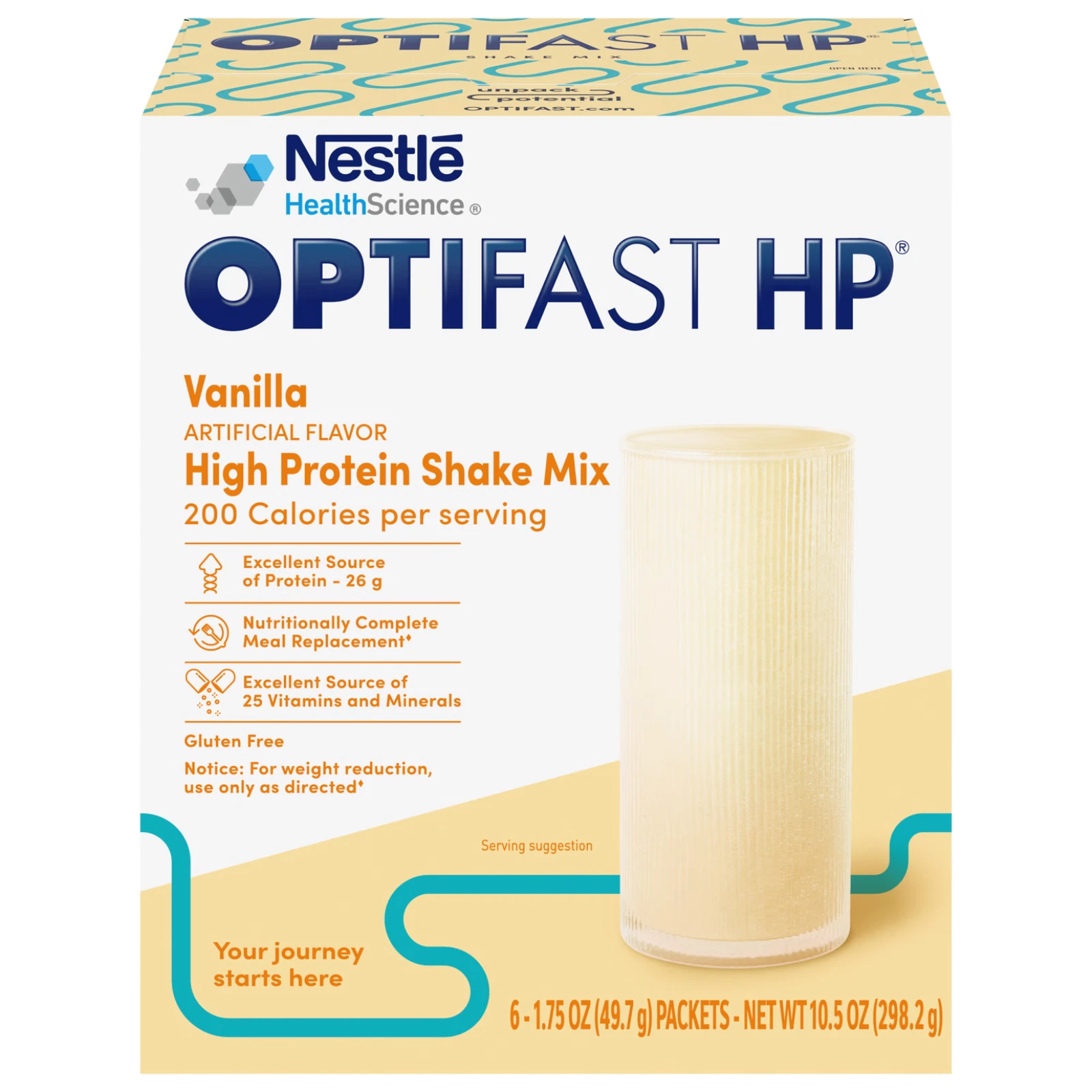 Nestle Optifast HP Vanilla packets (10 packs) Open box, sealed packets JAN 2026