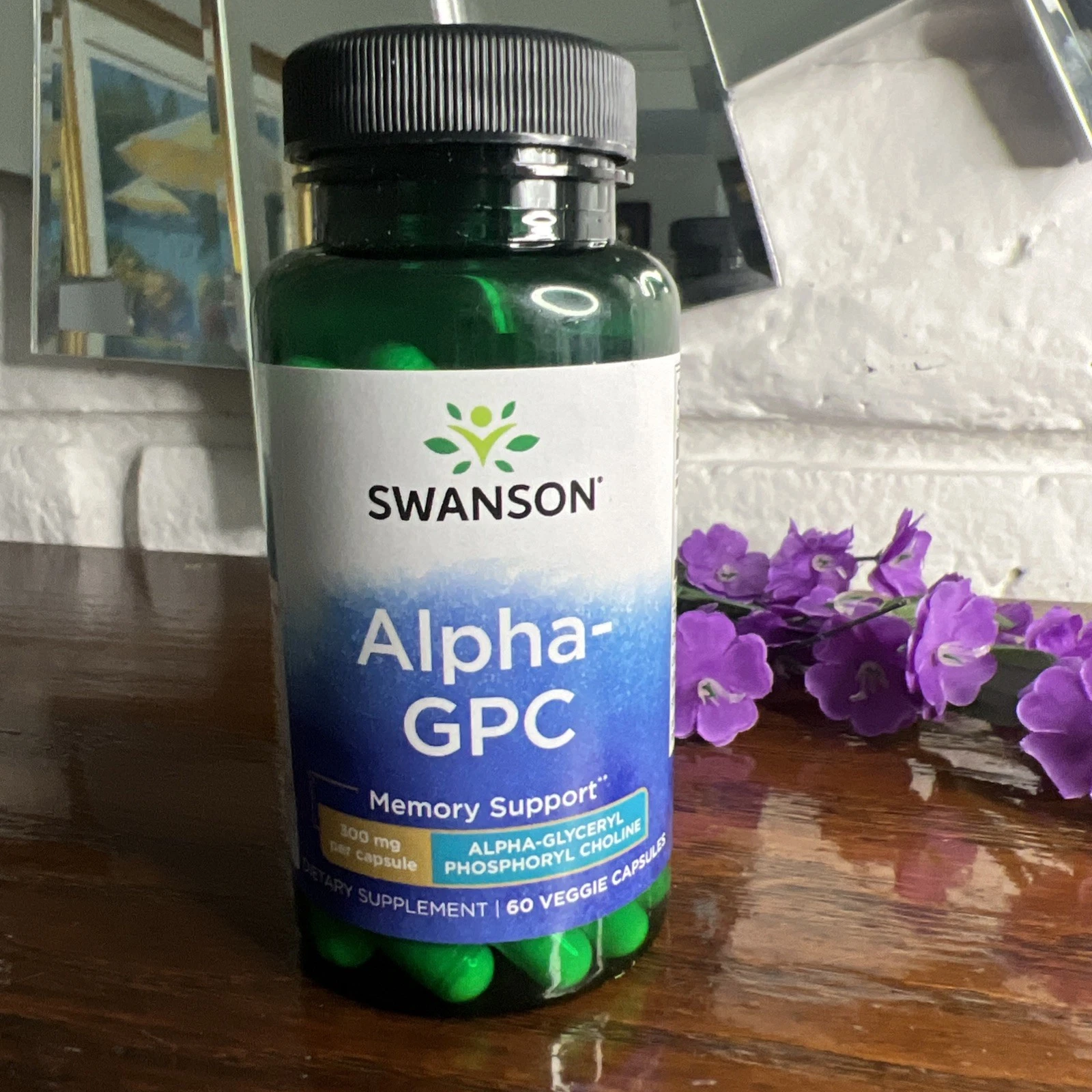 Swanson Alpha-Gpc Alpha-Glyceryl Phosphoryl Choline 300 mg 60 Veggie Caps 6/26