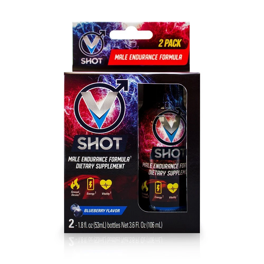 V Shot Male Endurance (2 Bottles per Box) Strength Booster Supplement