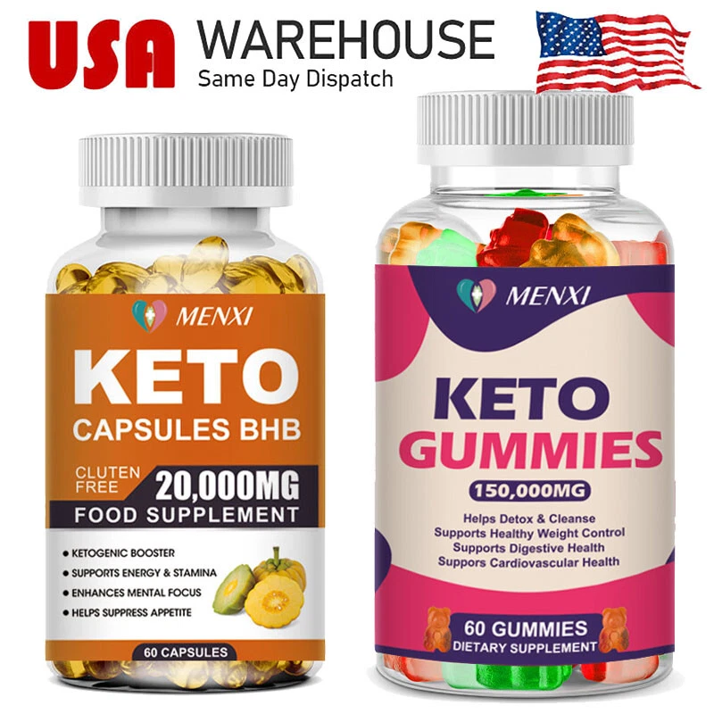 Keto BHB Gummies/Capsules Fat Burner Apple Cider Vinegar Weight Loss Keto Pills