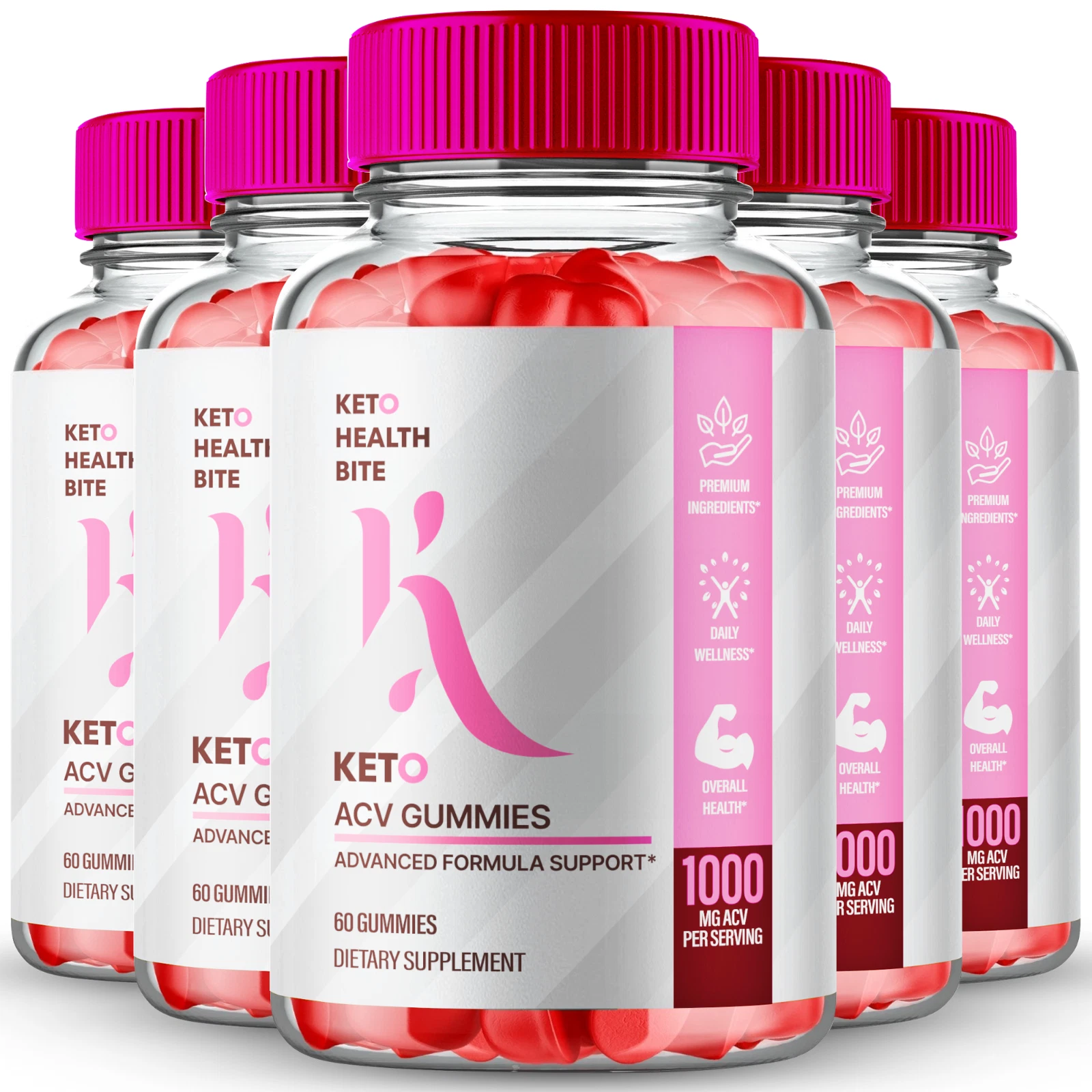 (5 Pack) Keto Health Bite ACV Gummies, KetoHealthBite Advanced Weight Loss Gummy