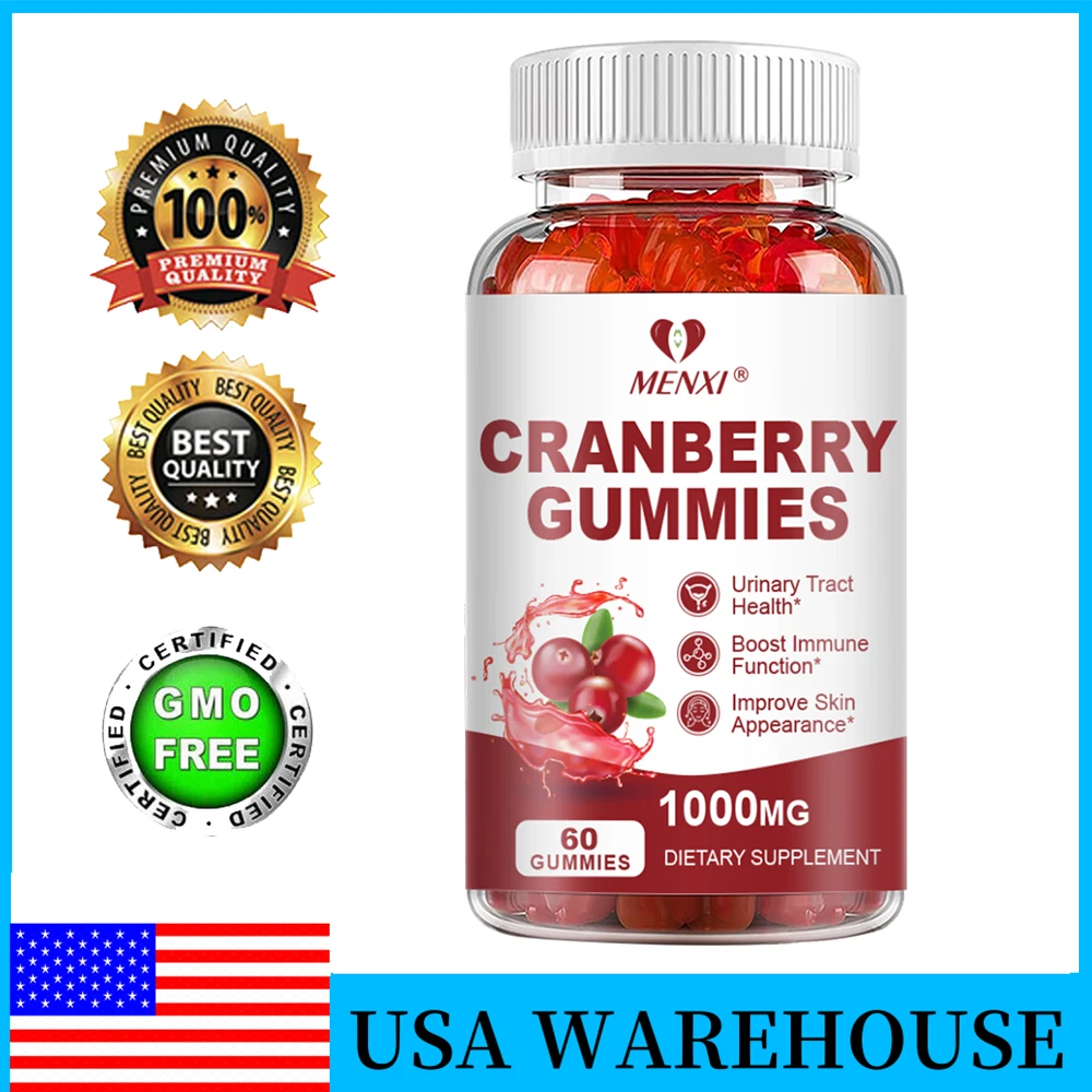 Cranberry Gummies Natural Urinary Tract Health Support - 1000mg Extra Strength