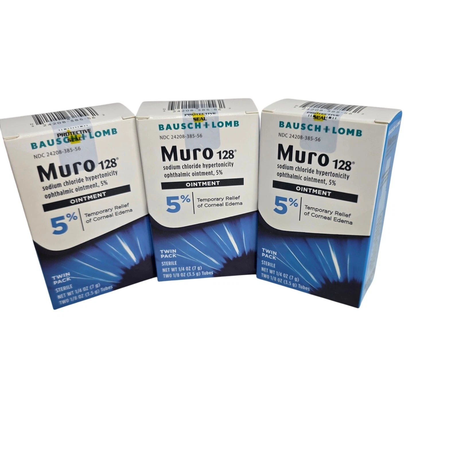 Bausch & Lomb Muro 128 Sodium Chloride Ointment 5% Twin Pack 3x EXP: 01/2026