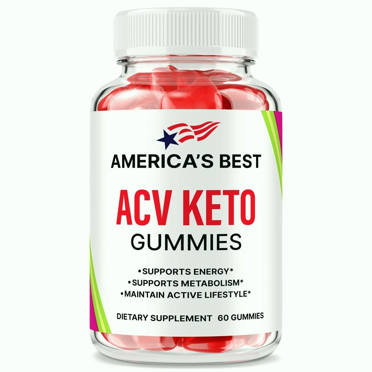 America's Best ACV Keto Gummies for Advanced Weight Loss & Fat Burning 60ct