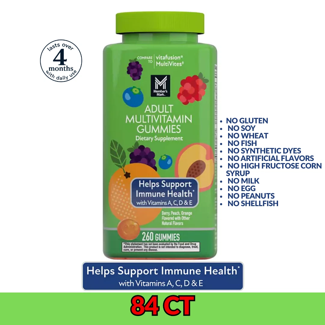 Member’s Mark Multivitamin Gummies 260 Ct – Immune + Energy Boost