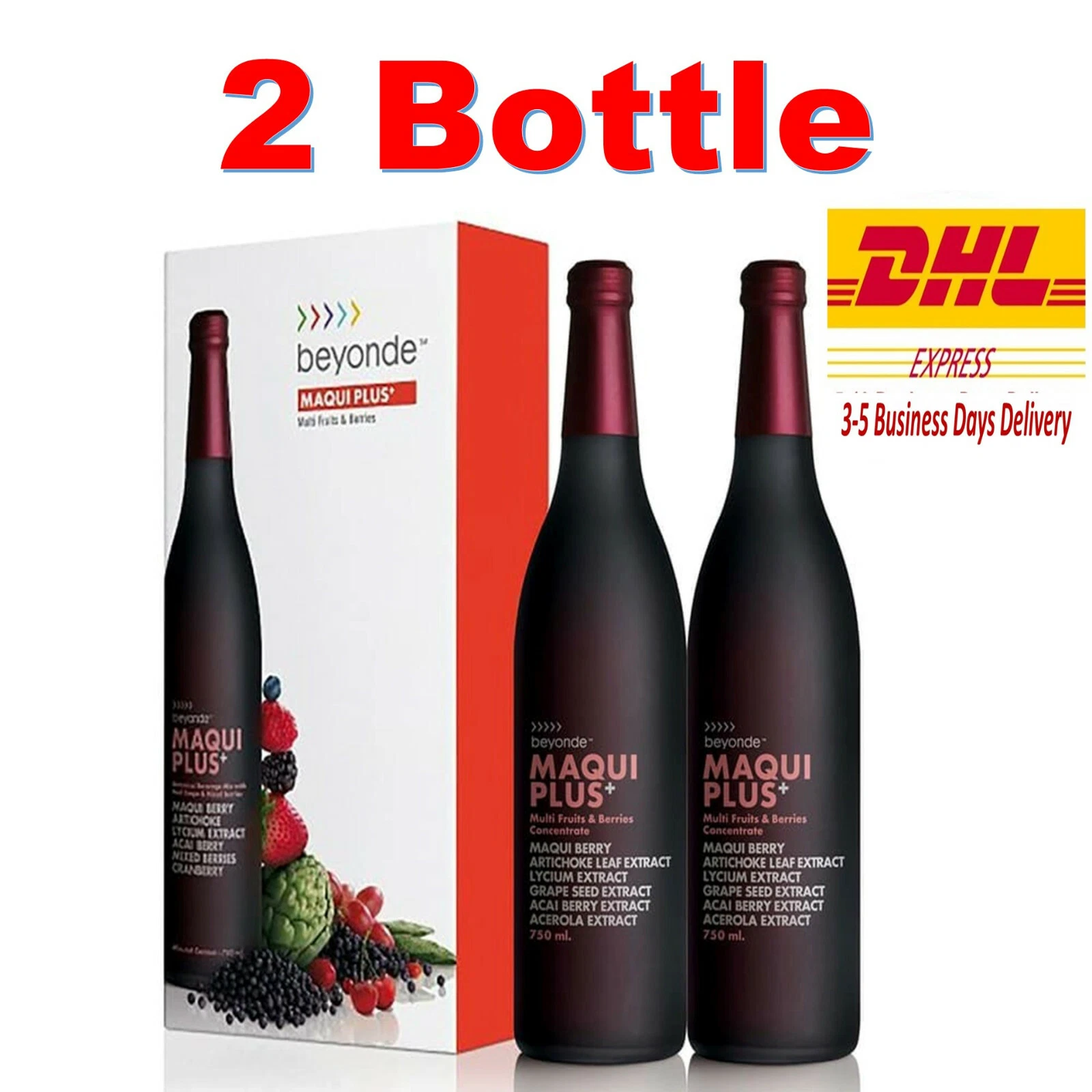 BEYONDE MAQUI PLUS Super Anti-Oxidant Multi Fruit and Berry (Pack 2) 750ml