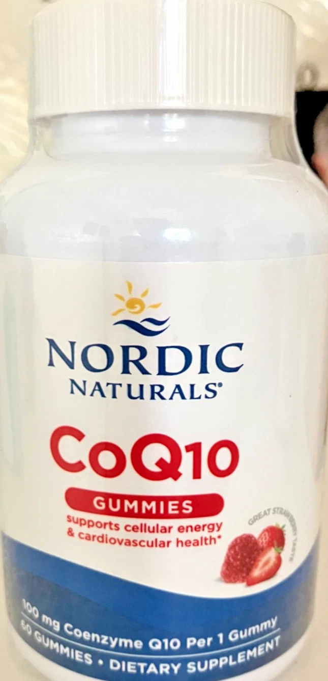 Nordic Naturals CoQ10 Strawberry Gummies - Antioxidant Gummies, 60 ct exp 10/25