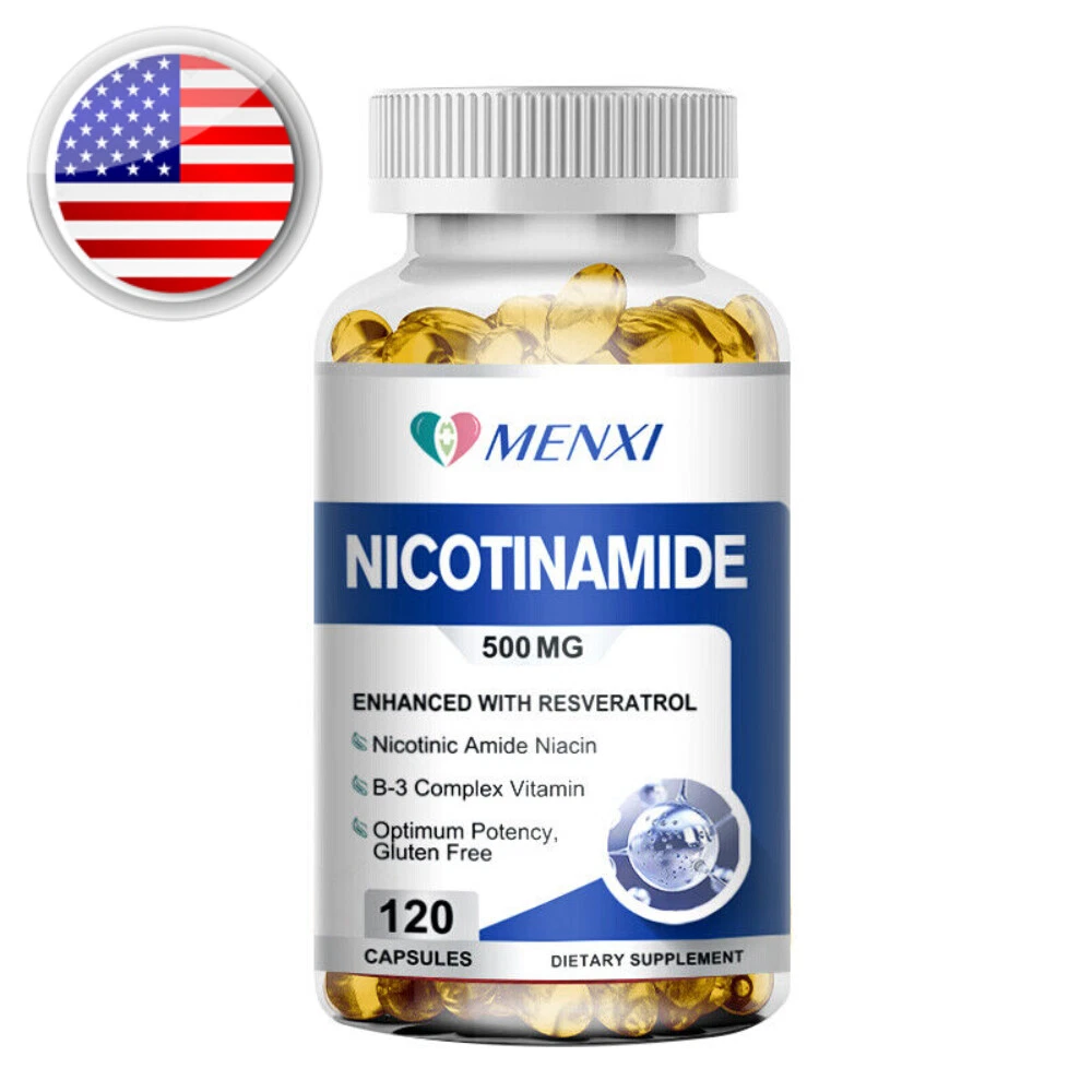 Nicotinamide Riboside+Resveratrol NAD+ Supplement 600mg Anti-Aging 120 Capsules