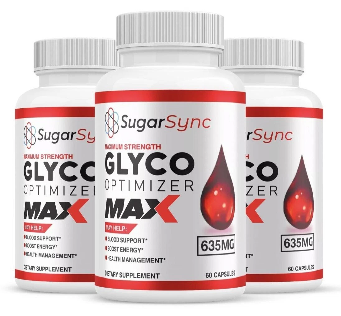 Sugar Sync Glyco Capsules, SugarSync Optimizer Max Strength Supplement (3 Pack)