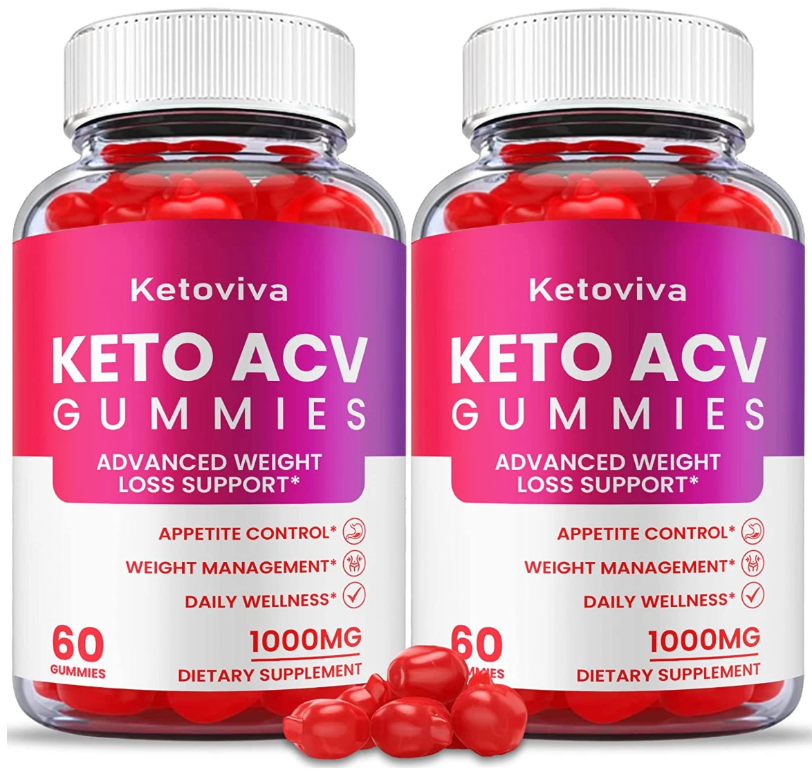(2 Pack) Ketoviva Keto Gummies - Ketoviva ACV Keto Gummies Weight Loss