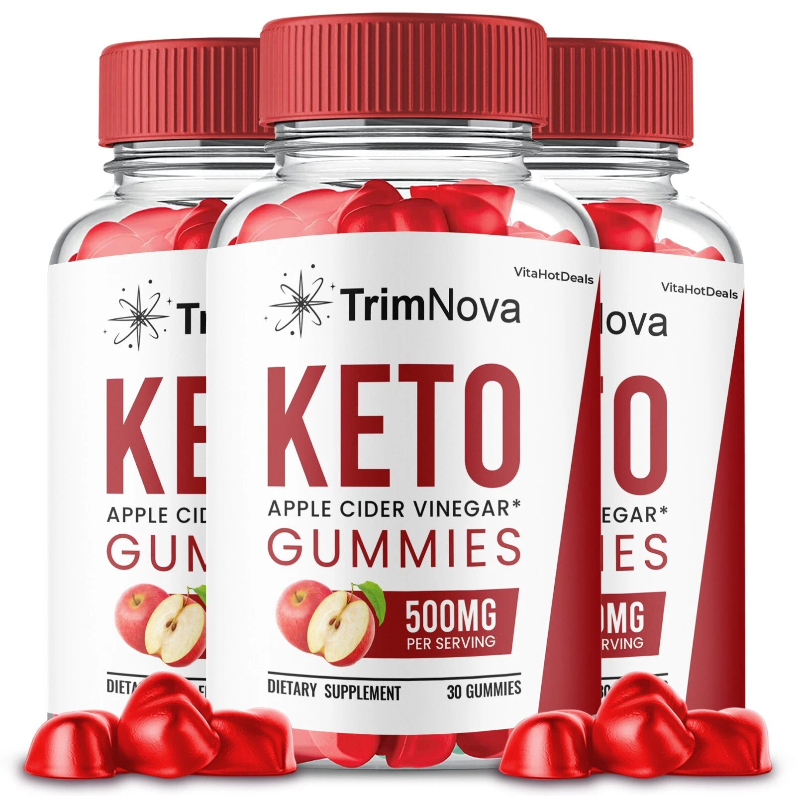 TrimNova Keto ACV Gummies. Maximum Strength Trim Nova Gummies (3 Pack)
