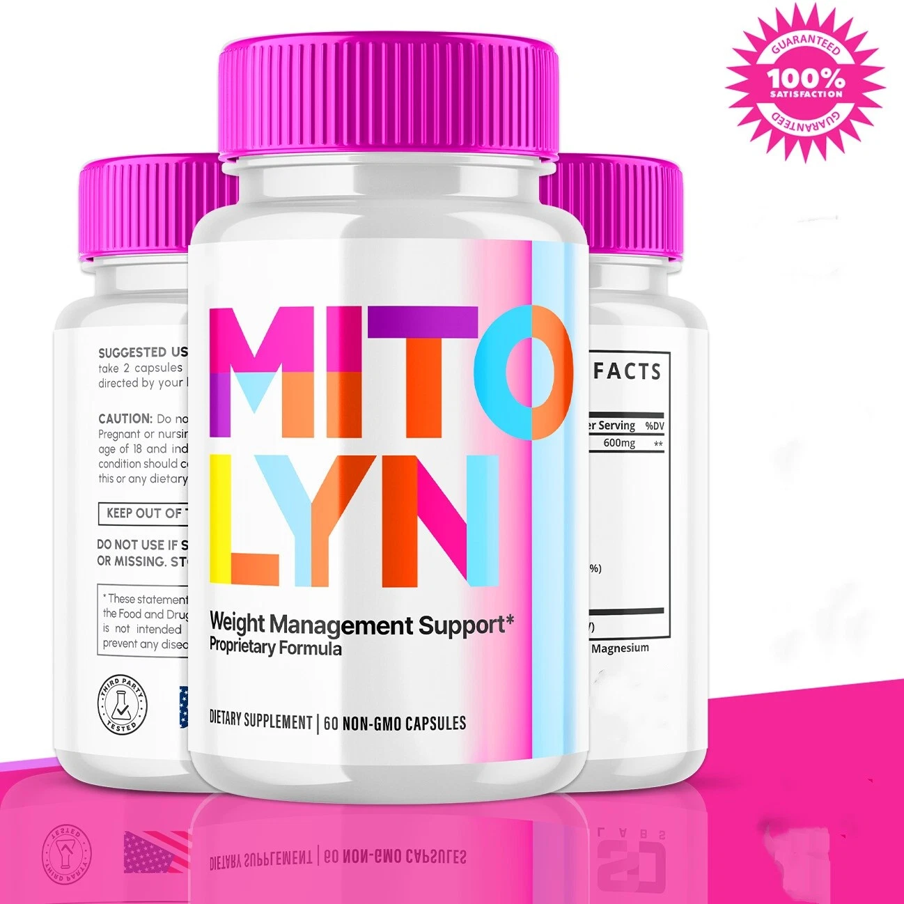 (1-3 Pack) Mitolyn Advanced Weight Loss Support Mito Lyn Maximum Strength 60ct