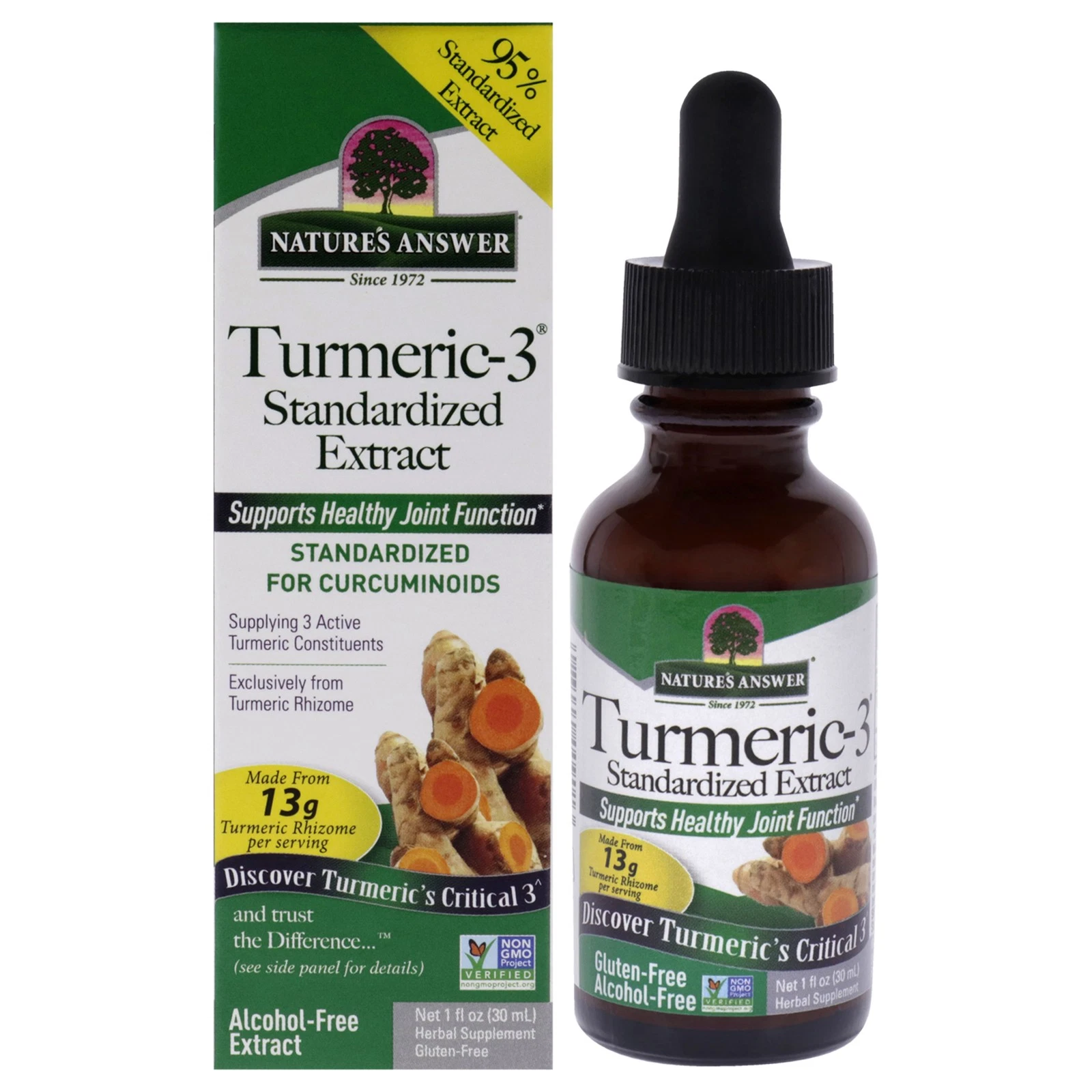 Turmeric 3 Standardized Extract - 13g by Natures Answer for Unisex - 1 oz