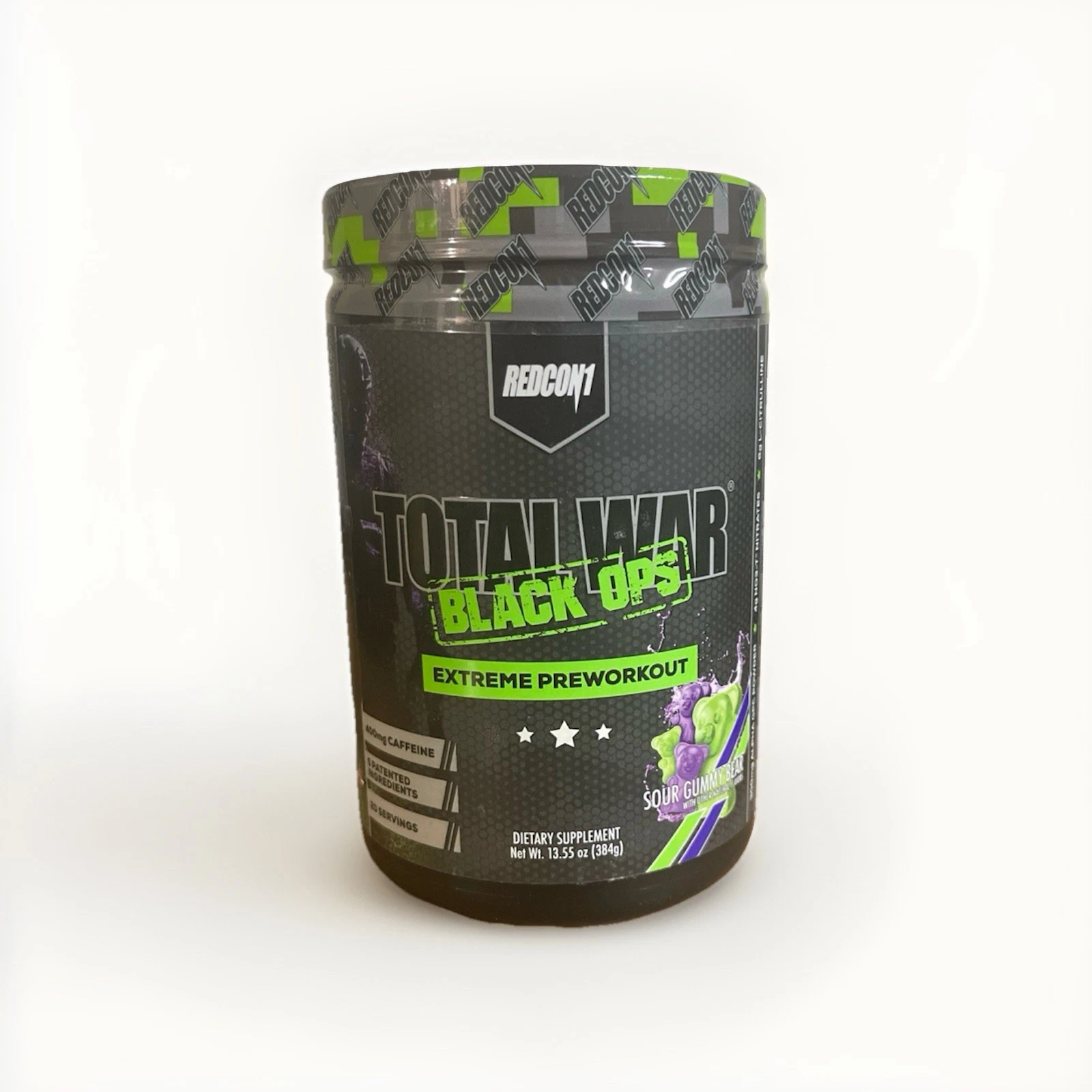 Redcon1 Total War Black OPS 20 Servings Sour Gummy Bear Redcon