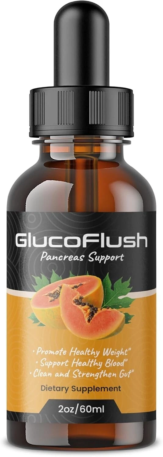 GlucoFlush Pancreas Support Promote Healthy Weight Supplements Serum - (2 Fl Oz)