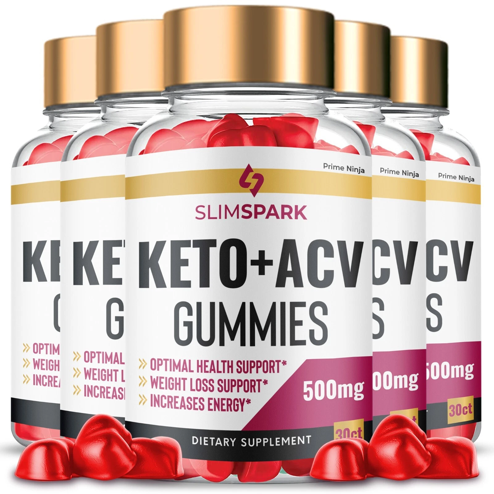 SlimSpark Keto ACV Gummies, Slim Spark Gummies Max Strength Official (5 Pack)