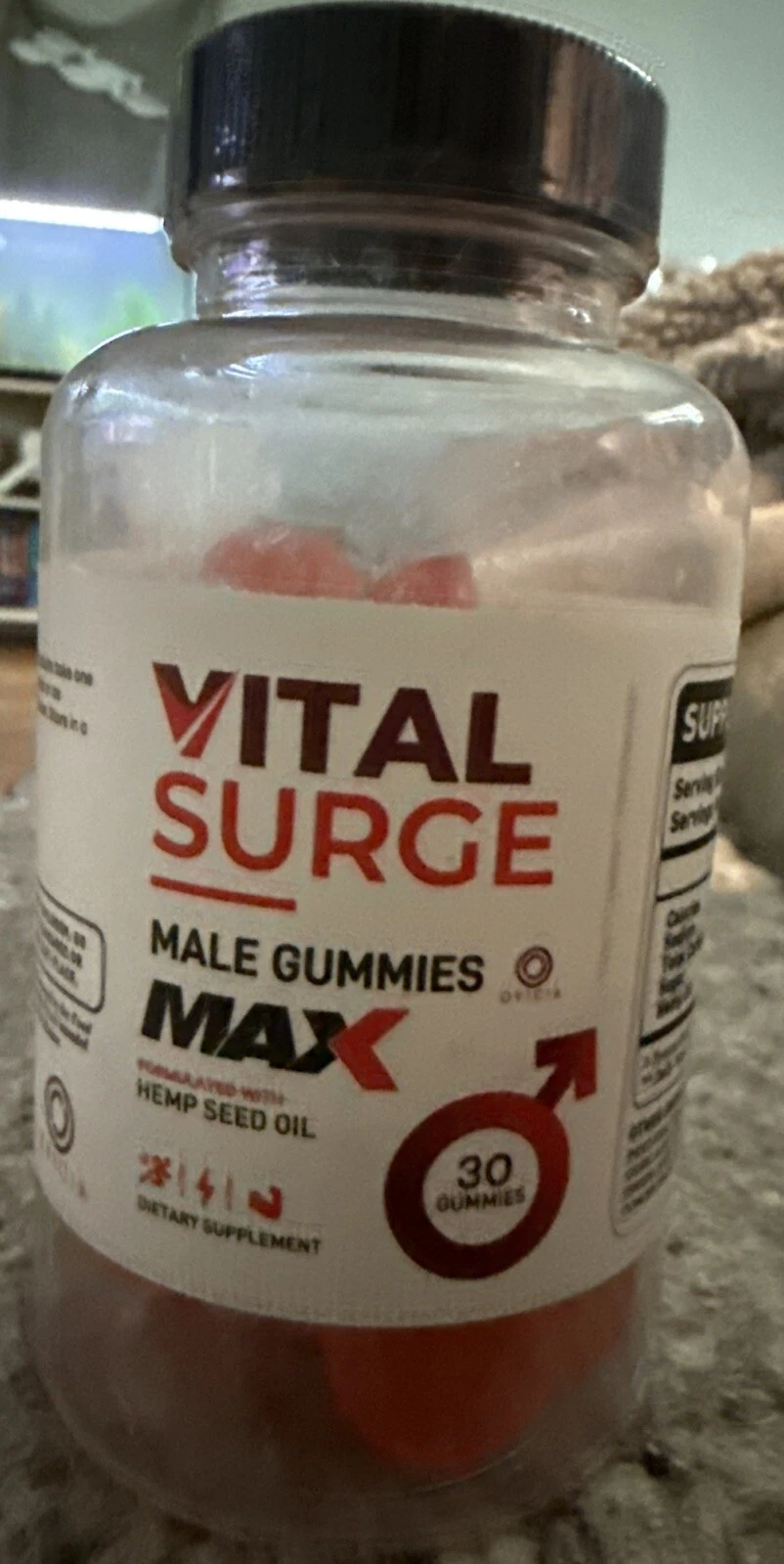 Vital Surge Testo Gummies for Men, Vital Sure Male Gummy 60ct Best By: 06/2025
