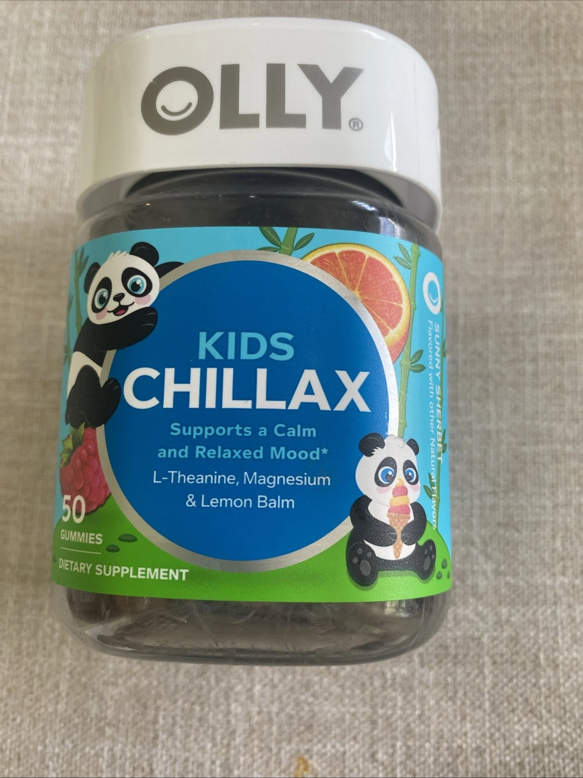 Olly Kids Chillax With Magnesium, L-Theanine & Lemon Balm 50 Gummies Exp 8/26