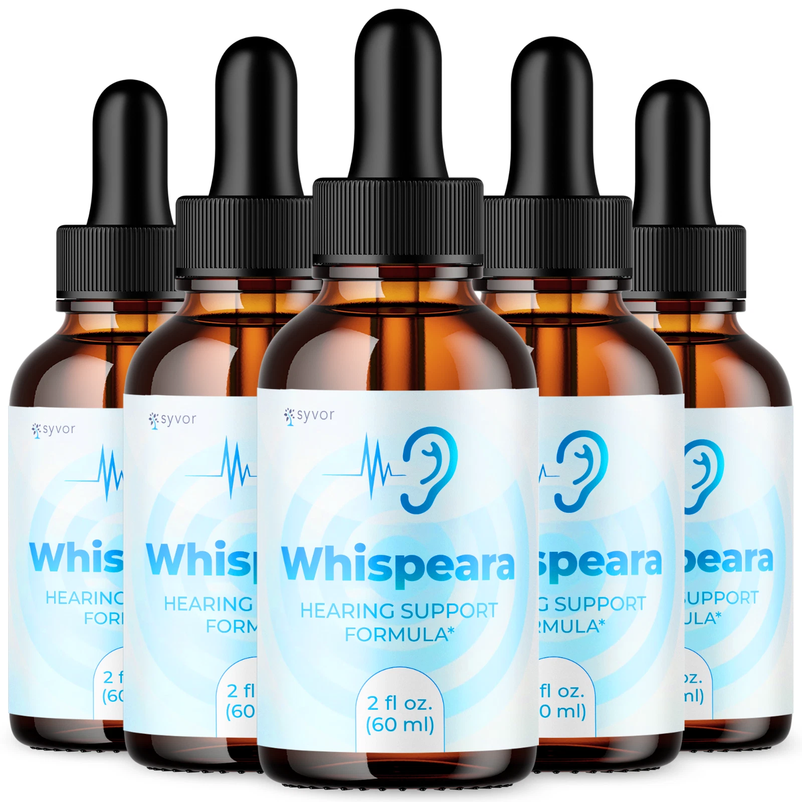 (5 Pack) Whispeara Ear Drops For Tinnitus Supports, Ear Relief & Healthy Eardrum