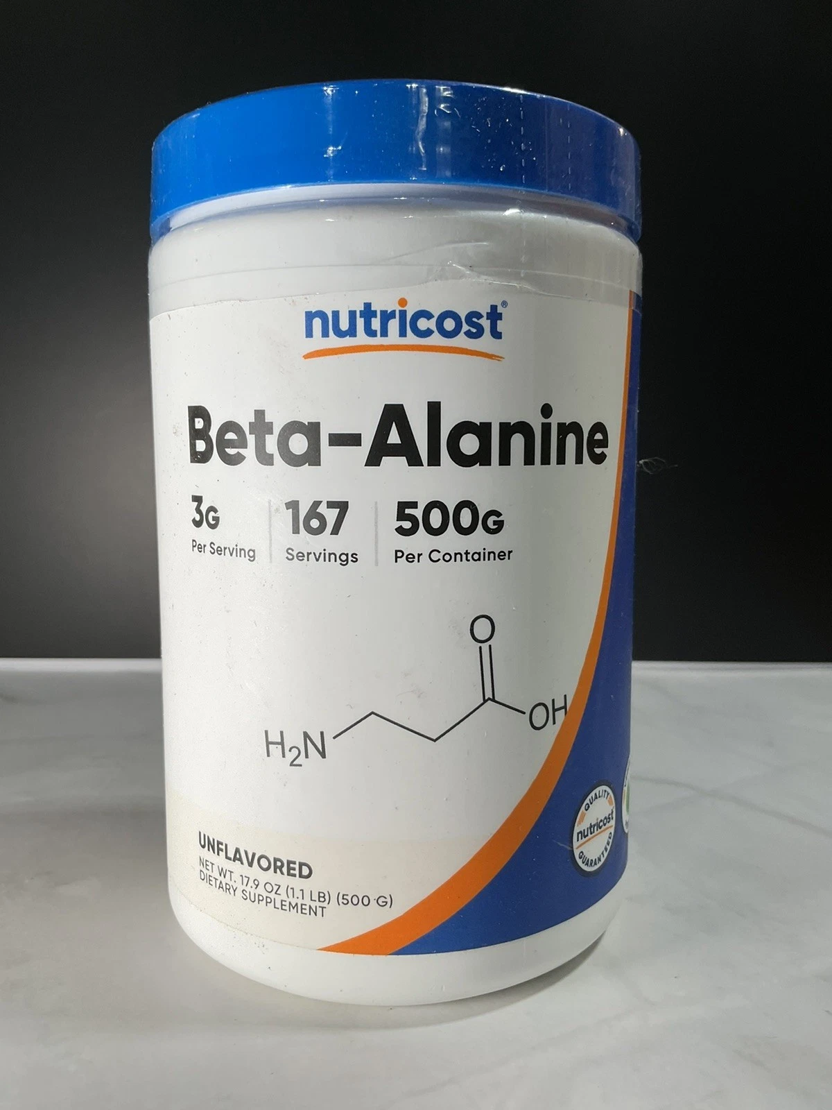 Nutricost Beta Alanine Powder 500 Grams - Pure Beta-Alanine