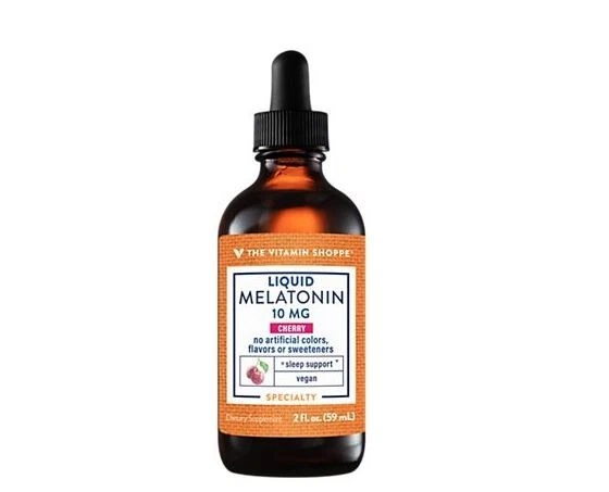 Liquid Melatonin 10mg cherry by The Vitamin Shoppe 2 fl oz new EXP 12/2026