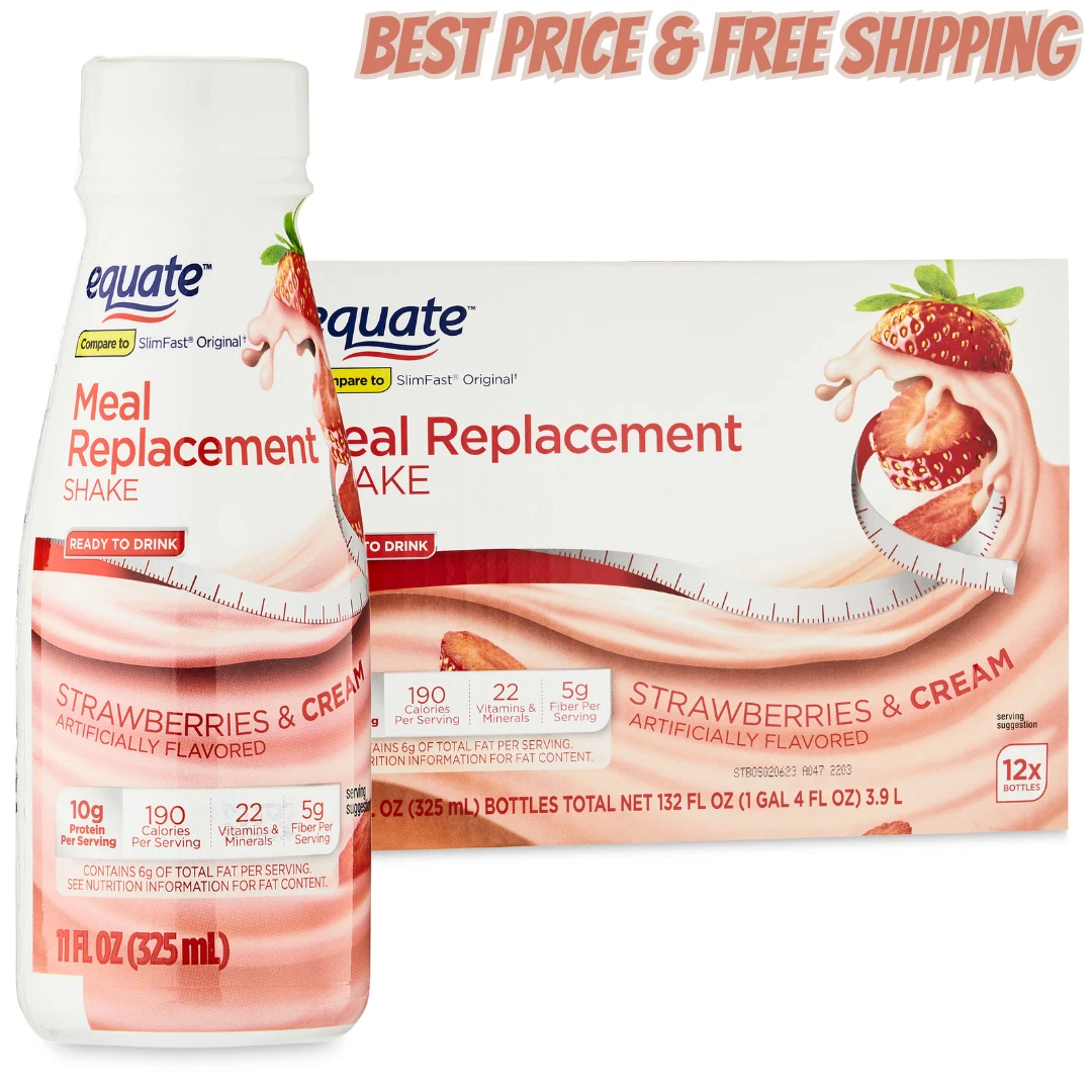 Strawberry Meal Replacement Shake, 11 Fl Oz, 12 Pack