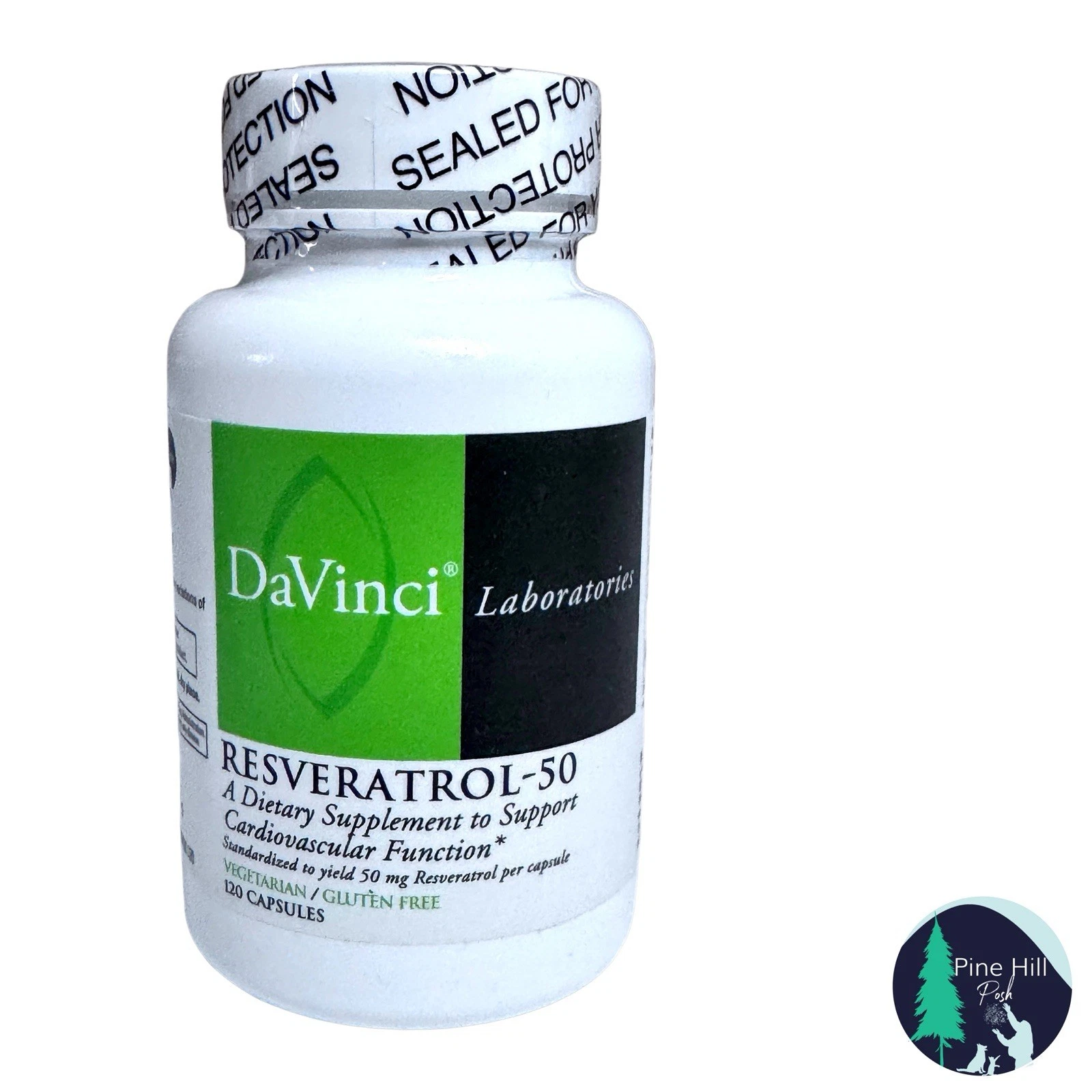 DaVinci Laboratories Resveratrol-50 Resveratrol 50mg 120 Capsules Exp 01/26