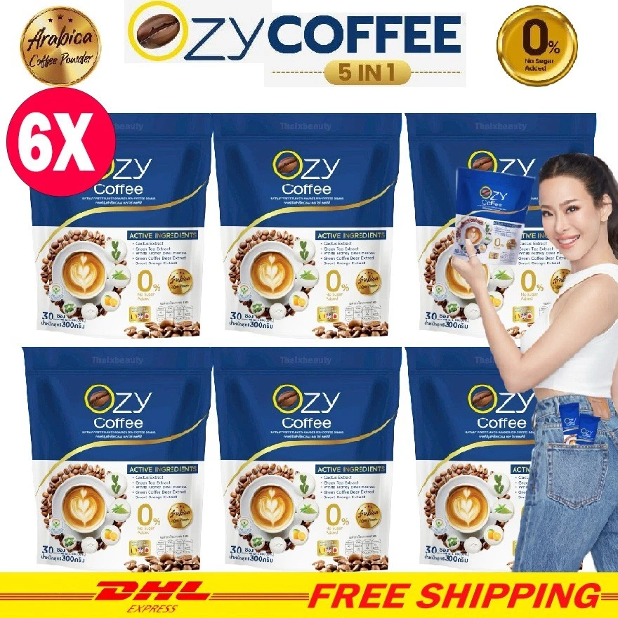 6X Ozy Coffee Dietary Supplement Weight Control Detox 30 Sachets 5In1 Healthy