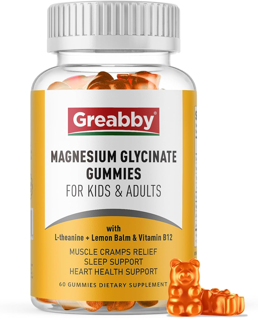 Magnesium Glycinate Gummies for Kids & Adults - Magnesium Glycinate 300Mg Che...