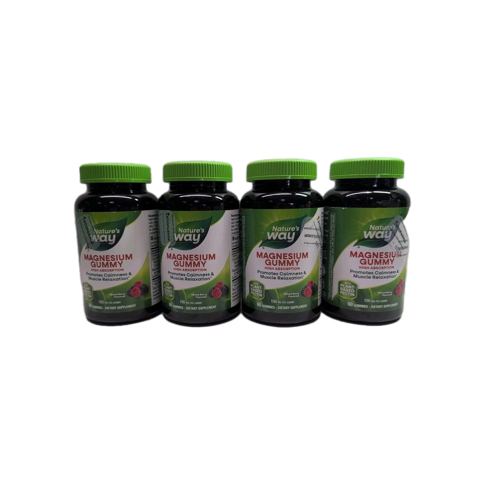 4 Nature's Way Magnesium Gummy High Absorption 100 MG Per Gummy, 60 Each. 11/25