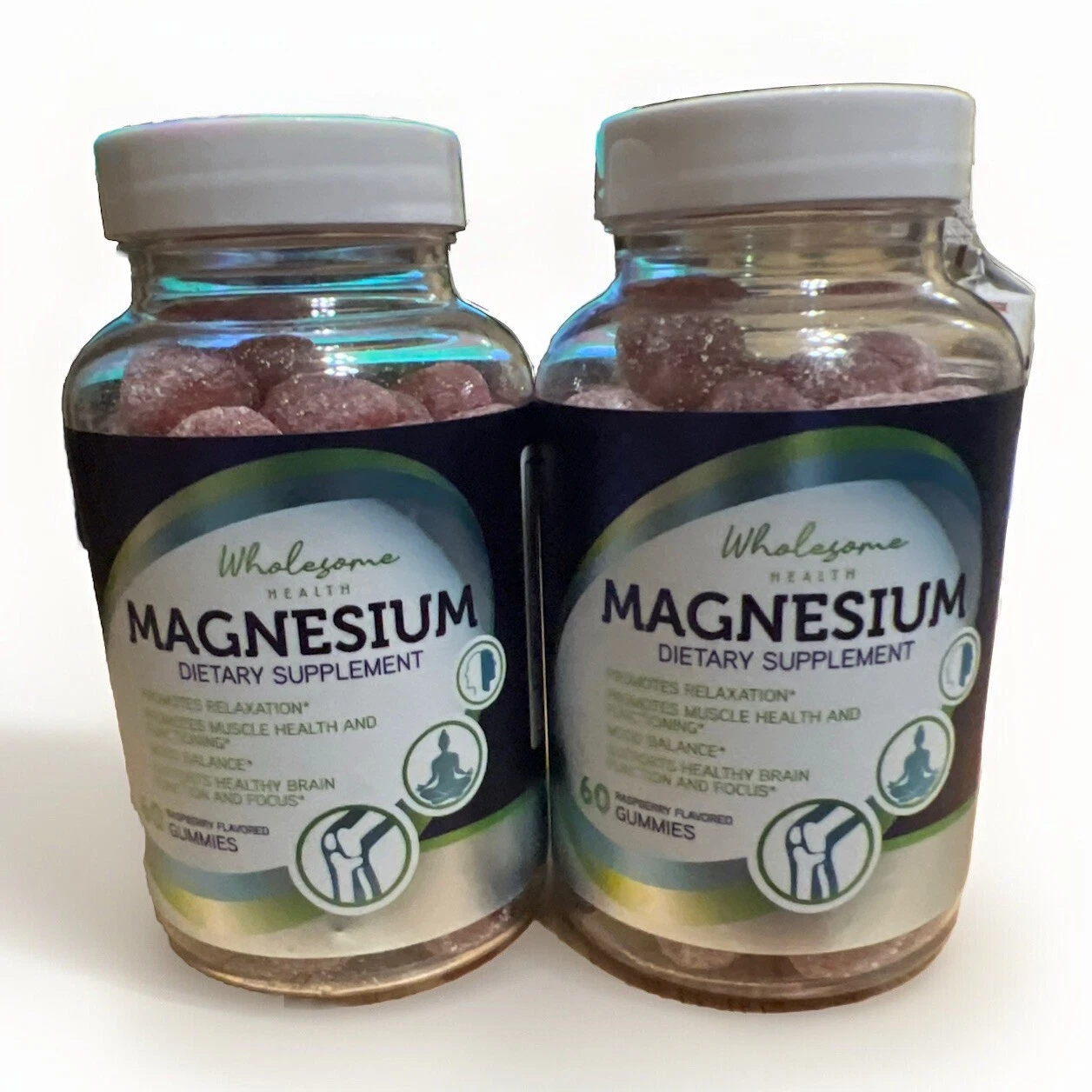 Wholesome Health •Magnesium Dietary Gummies /60-Count (Exp. 07/2026) 2 Pack