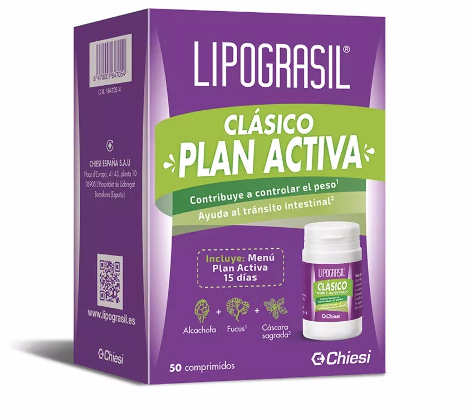 Lipograsil Classic Fat Reducer 50 tabs. Promotes Digestion & Controls Weight
