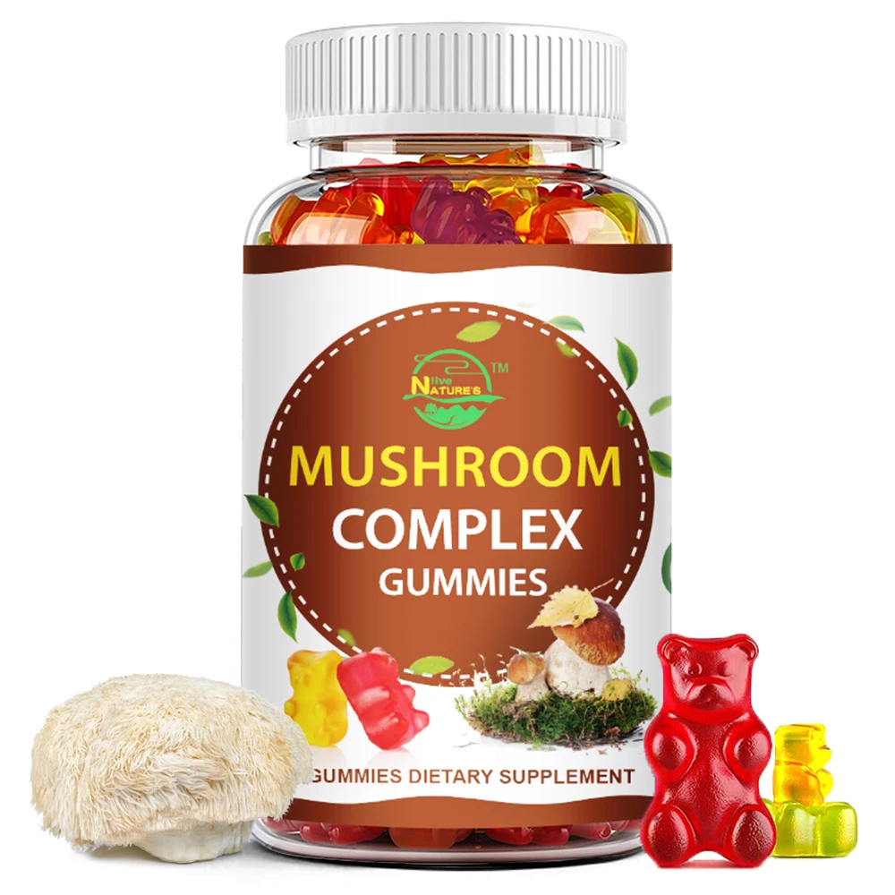 Mushroom Gummies - Immune Defense Blend Reishi Lion's Mane Chaga Extract 60PCS