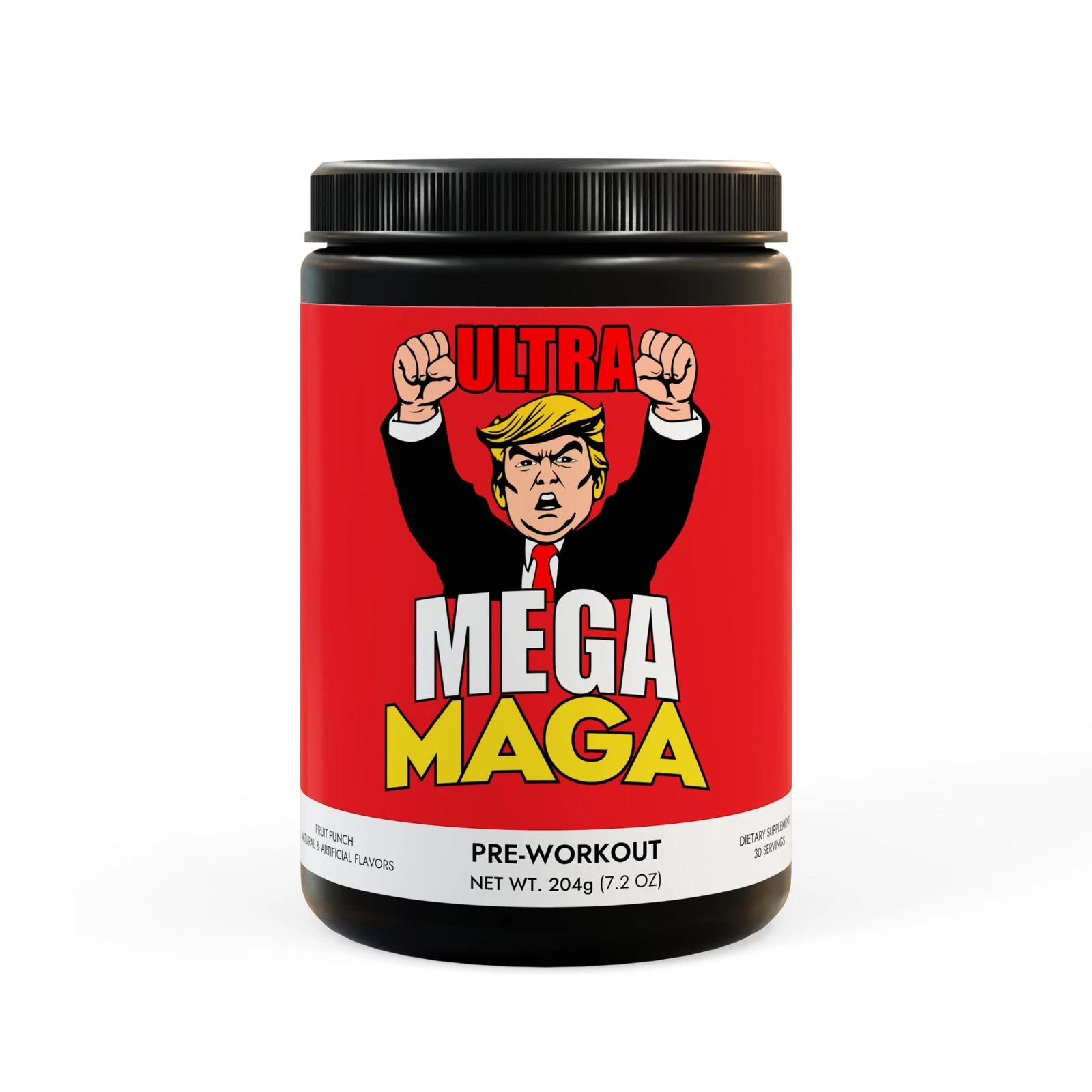 MEGA MAGA Pre-Workout Powder, Fruit Punch- Energy Supplement for Men and Women