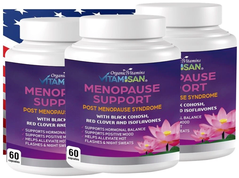 3x Women Menopause Support Hot Flashes Night Sweats estrogen balance180 Capsules