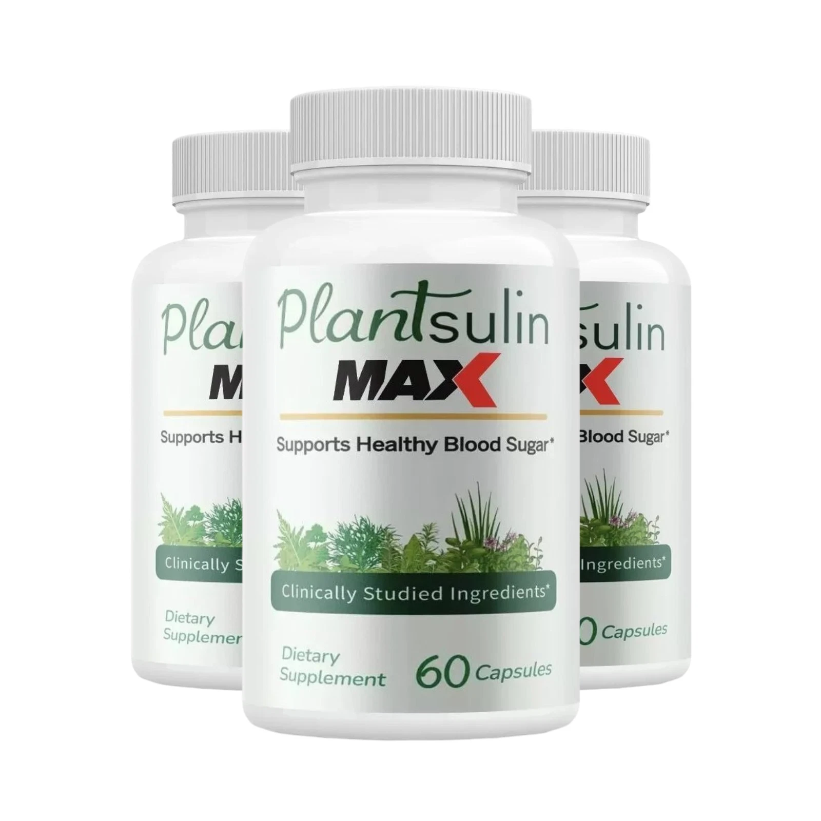 3-Pack Plantsulin MAX Capsules, Supports Immune Defense & Weight Loss - 180 Caps