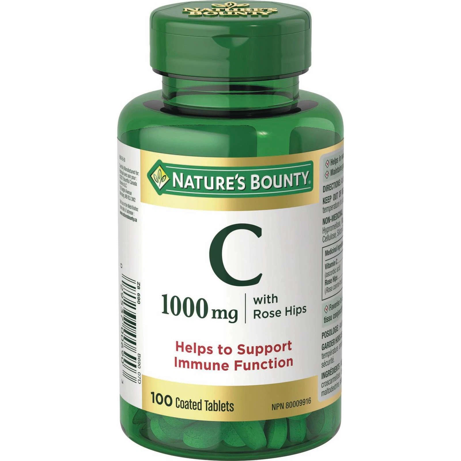 Nature's Bounty Vitamin C 1000 mg with Rose Hips Ascorbic Acid 100 pcs NEW