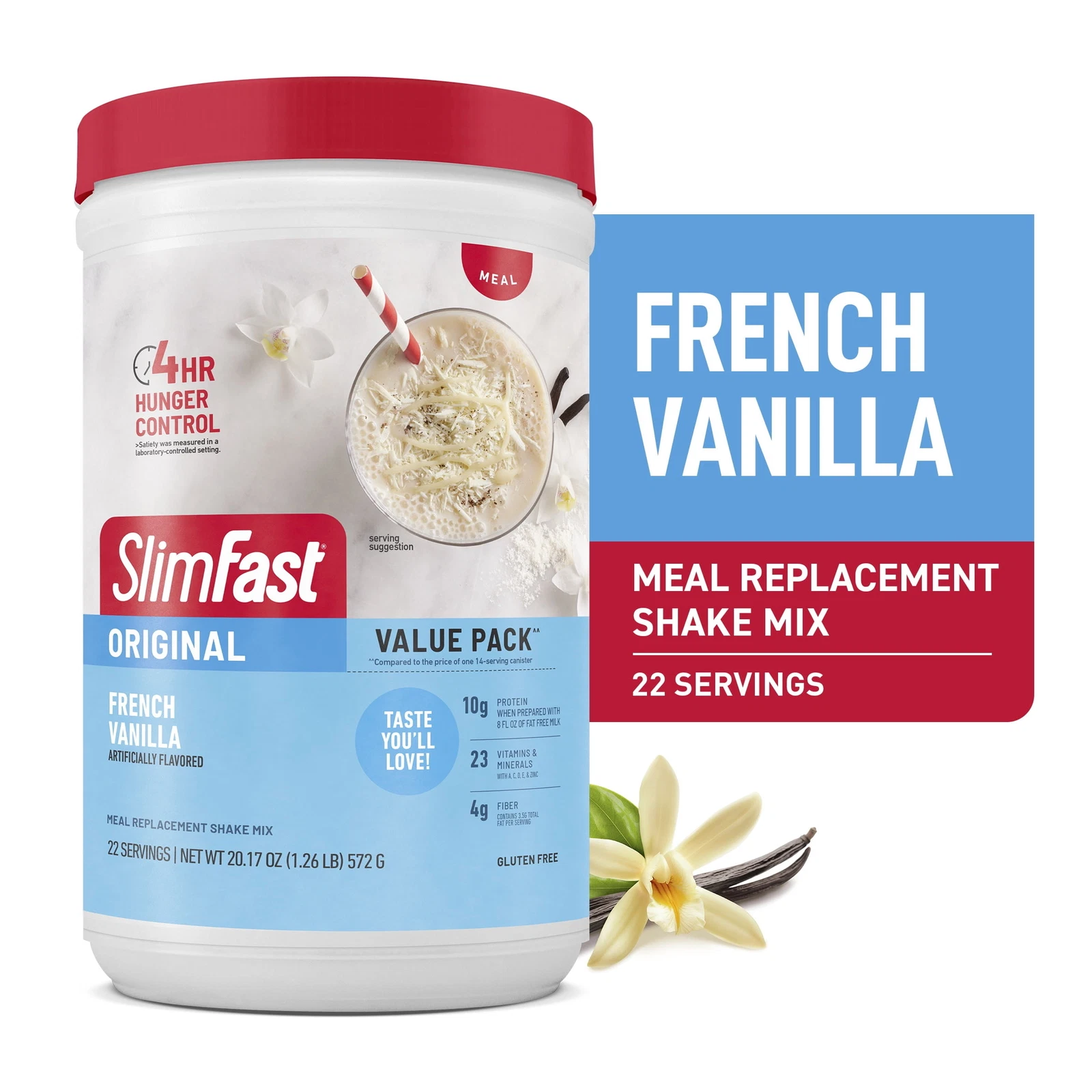 Original Meal Replacement Shake Mix, French Vanilla, 22 Servings