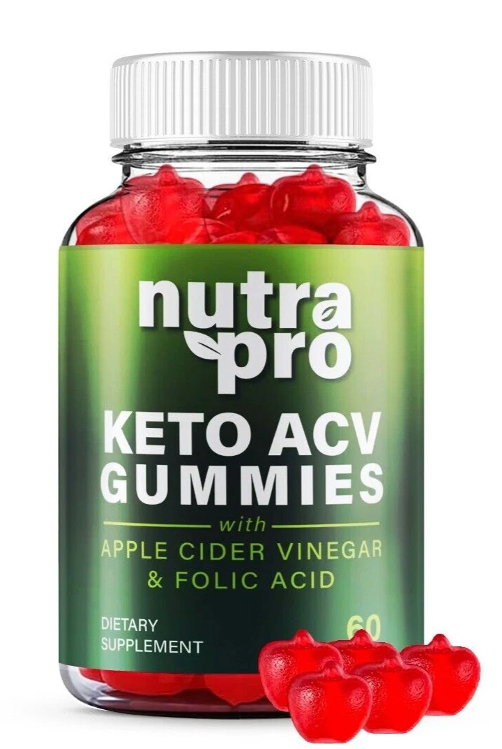 Nutra Pro Keto ACV Gummies, Max Strength Premium Formula, NutraPro ACV (1 Pack)