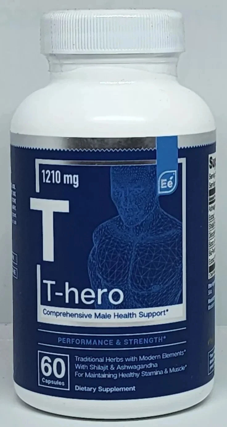 Essential Elements T-Hero, Muscle & T-Health Support, 60 Vegan Capsules