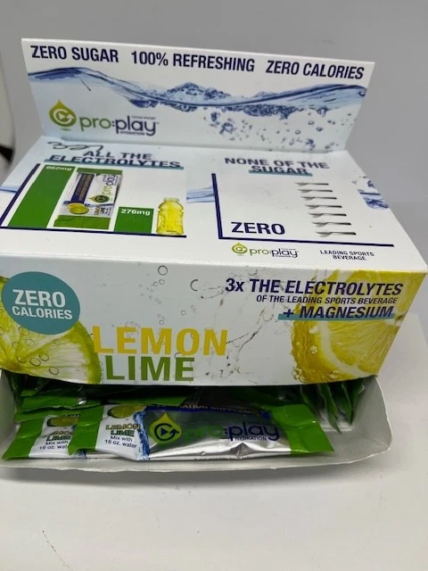 HYDRATION HEALTH PRODUCTS Pro:play Hydration Powder, Lemon Lime, PK50