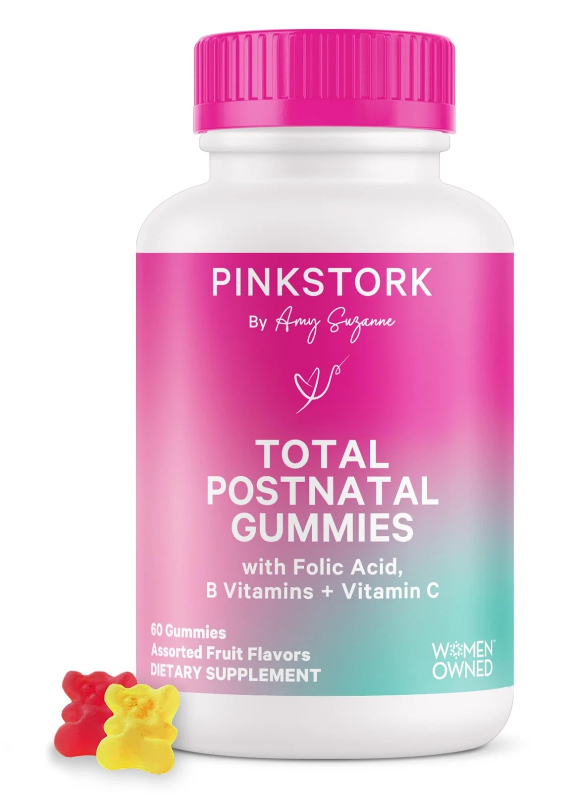 Pink Stork Total Postnatal Vitamin Gummies - Multivitamin for Postpartum Recover