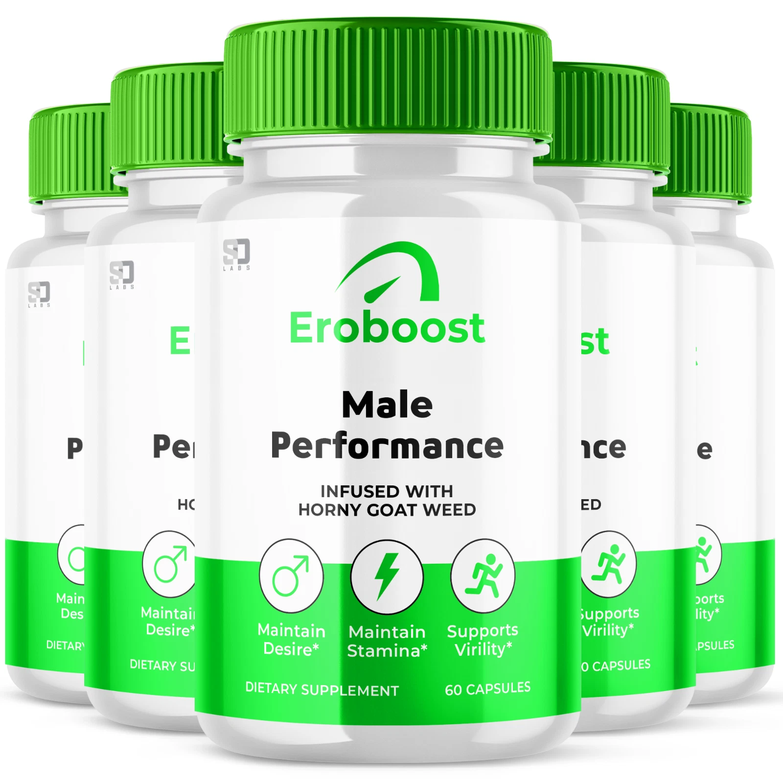 (5 Pack) Eroboost Men Pills, Maximize Energy, Vitality & Stamina 300 Capsules