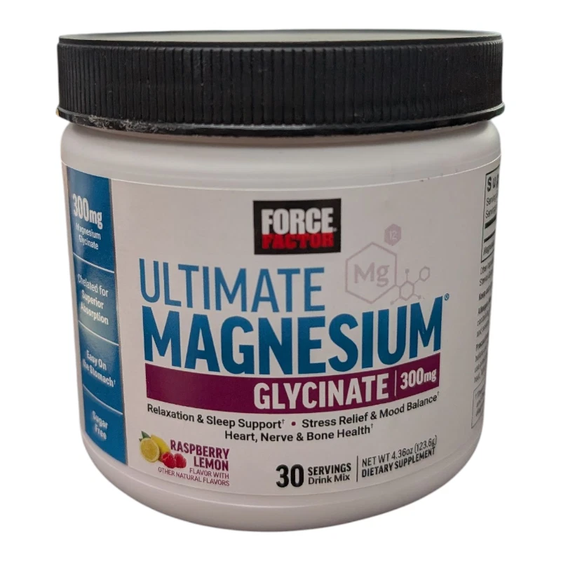 Force Factor - Ultimate Magnesium Glycinate 300mg (30 Servings) Raspberry Lemon