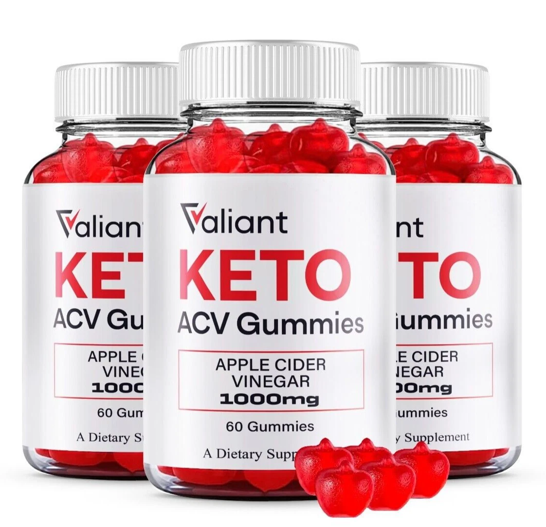Valiant Keto + ACV Gummies Valient Max Strength Gummy ( 3 Pack )