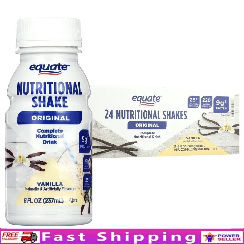 Meal Replacement Shakes 9g Protein 25 Vitamins 220 Calories 24 Count Gluten Free