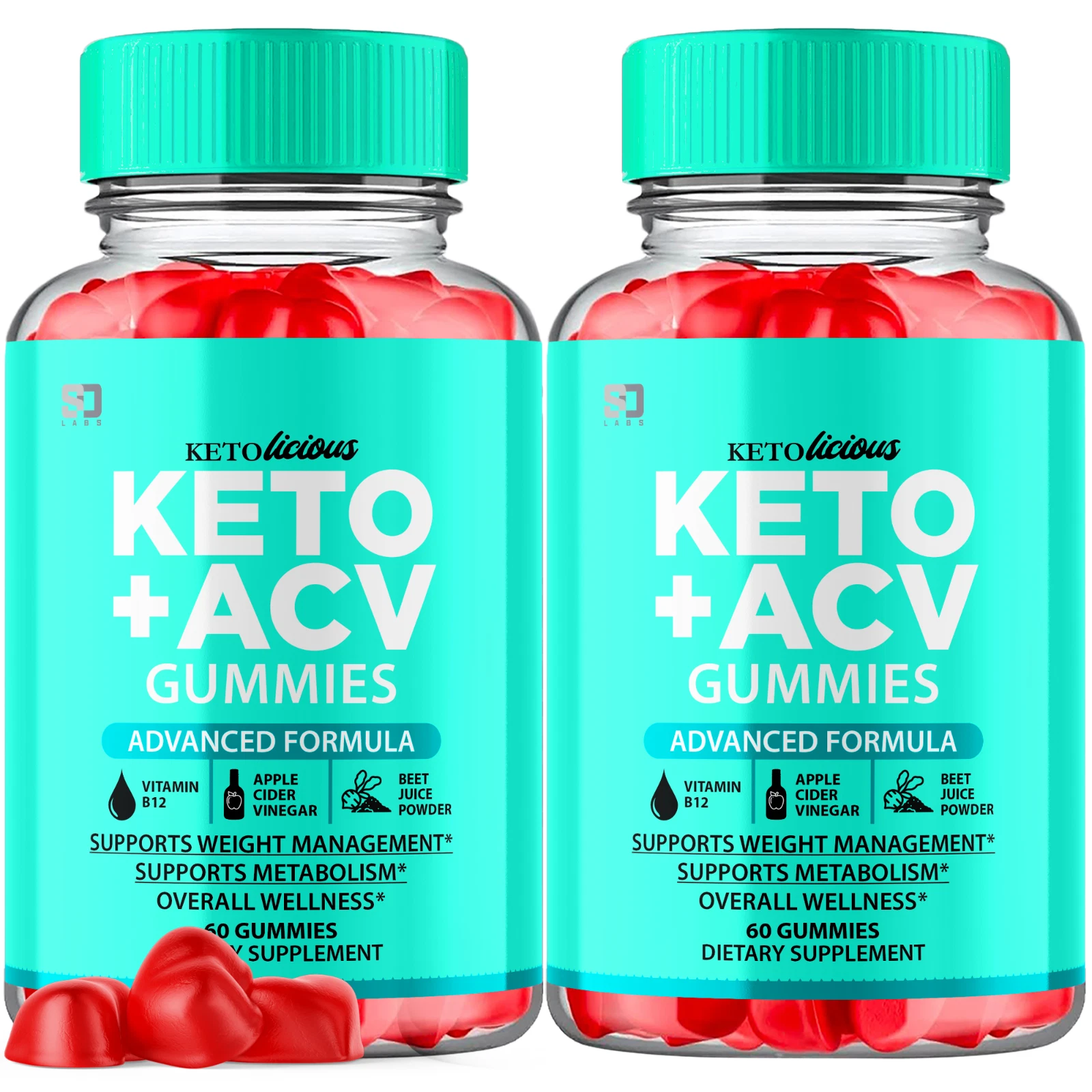 (2 Pack) Ketolicious Keto Gummies - ACV Gummys For Balanced Lifestyle - 120 Gums
