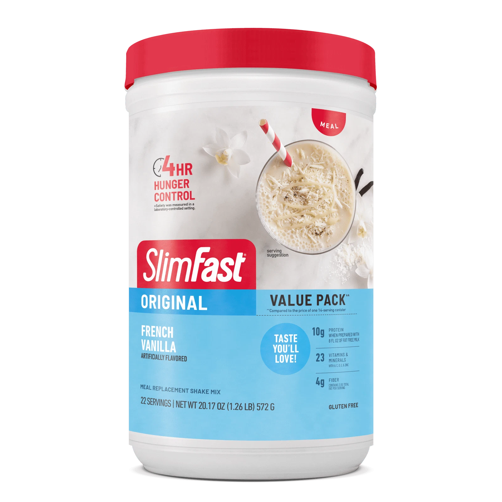 SlimFast Original Meal Replacement Shake Mix, French Vanilla, 22 Servings