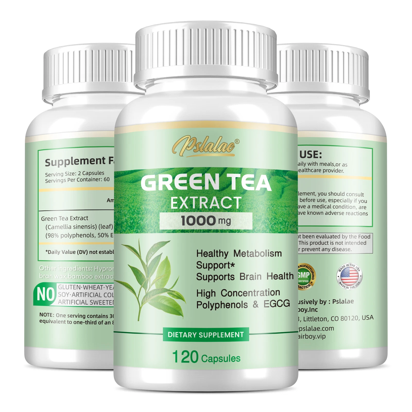 120pcs Green Tea Extract 1000mg -Weight Loss,Slimming, Diet, Increase Metabolism
